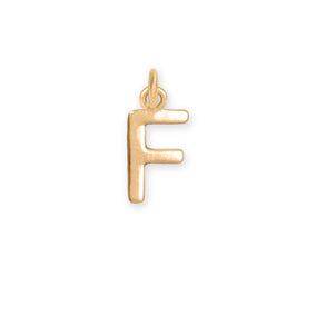 14 Karat Gold Plated Polished Letter Initial Charm Series (A-Z)