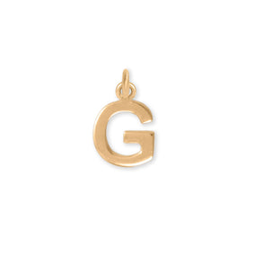 14 Karat Gold Plated Polished Letter Initial Charm Series (A-Z)