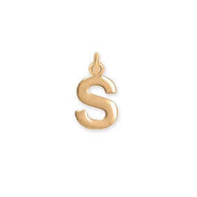 14 Karat Gold Plated Polished Letter Initial Charm Series (A-Z)