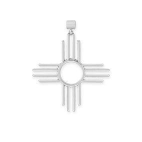 Large Oxidized Zia Symbol Pendant