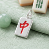 Red Dragon Mahjong Tile Charm