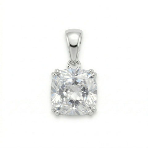 Cushion Cut CZ and Filigree Pendant