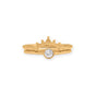 14 Karat Gold Plated Dot Crown Ring