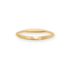 14 Karat Gold Plated Dainty Flat Top Ring
