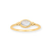 14 Karat Gold Plated Dainty Rainbow Moonstone Ring