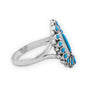 Oxidized Blossoming Turquoise Ring