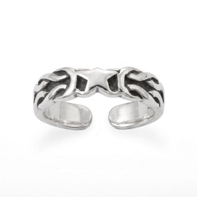 Oxidized Celtic Star Design Toe Ring