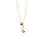 14 Karat Gold Plated Black CZ Wheel Bead Charm