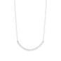 15" + 2" Crinkly Cultured Freshwater Rice Pearl Curved Necklace