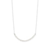 15" + 2" Crinkly Cultured Freshwater Rice Pearl Curved Necklace