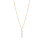 16" + 2" 14/20 Gold Filled Crinkly Cultured Freshwater Rice Pearl Drop Necklace