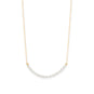 15" + 2" 14/20 Gold Filled Crinkly Cultured Freshwater Rice Pearl Curved Necklace