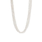 17" Three Strand Crinkly Cultured Freshwater Rice Pearl Toggle Necklace