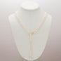 24" 14/20 Gold Filled Two Strand Cultured Freshwater Rice Pearl Lariat Necklace