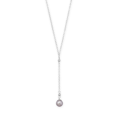 7.5mm Natural Color Cultured Freshwater Pearl Drop Necklace