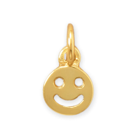 14 Karat Gold Plated Smiley Face Charm