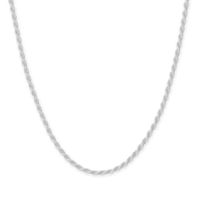 22" 2mm Diamond Cut Rope Chain