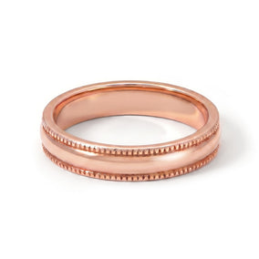 4mm Knurled Edge Copper Ring