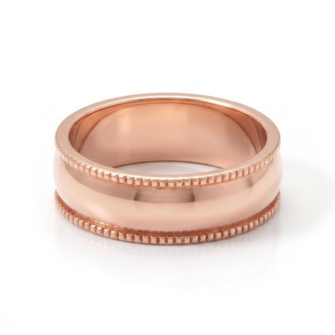 6mm Knurled Edge Copper Ring