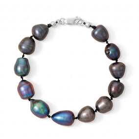 7.75" Baroque Peacock Cultured Freshwater Pearl Bracelet