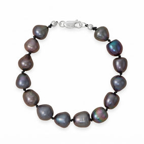 7.75" Baroque Peacock Cultured Freshwater Pearl Bracelet