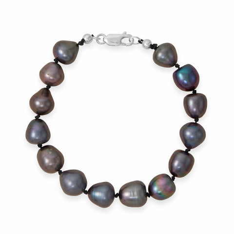 7.75" Baroque Peacock Cultured Freshwater Pearl Bracelet
