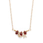 16" + 2" Celestial Garnet Charm Necklace