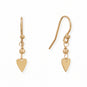 14 Karat Gold Plated Heart Drop Earrings