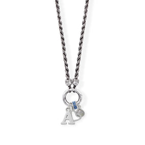 18" Oxidized Inverted Hinge Clasp Rope Necklace