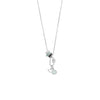Dainty Rhodium Plated CZ Cloud Outline Charm