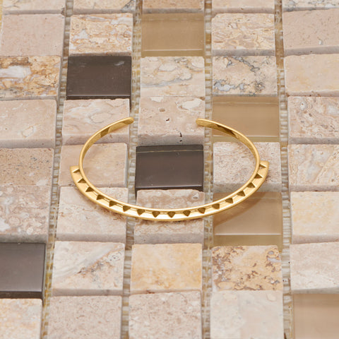 14 Karat Gold Plated Geometric Cuff Bracelet