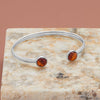8mm Genuine Baltic Amber Cuff Bracelet
