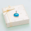 Rectangle Stabilized Turquoise Pendant