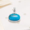 Rectangle Stabilized Turquoise Pendant
