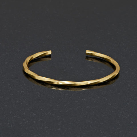 14 Karat Gold Plated Twist Cuff Bracelet