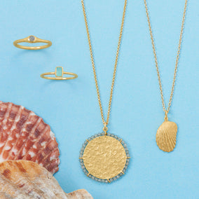 Beachy Beauties! 14 Karat Gold Plated Jewelry Set