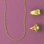 Nods to Nature! 14 Karat Gold Plated Brass Jewelry Set
