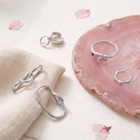 Hot Knots! Rhodium Plated Jewelry Set