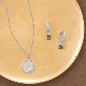 Going Green! Rhodium Plated Jewelry Duo
