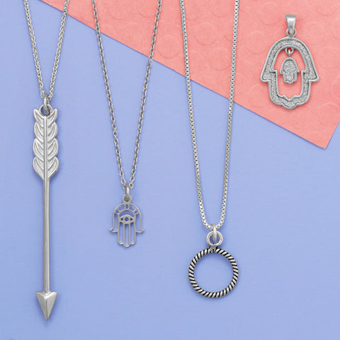 Spiritual Silver! Rhodium Plated Jewelry Set