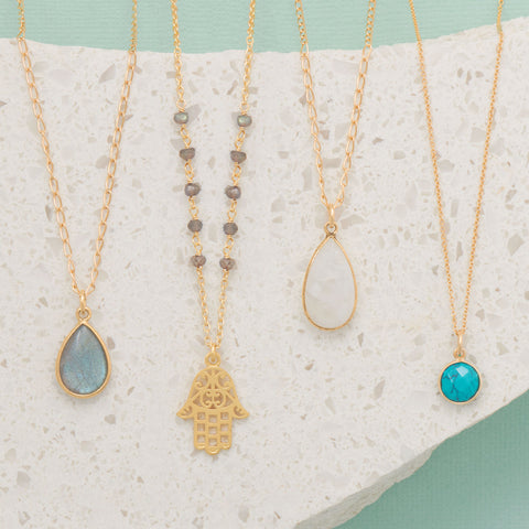 For the Love of Layering! 14 Karat Gold Plated Necklace Set