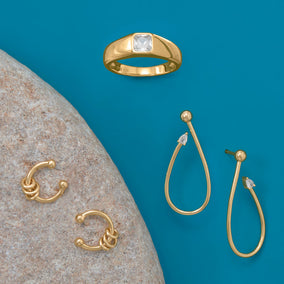 Trendy Things! 14 Karat Gold Plated Jewelry Set