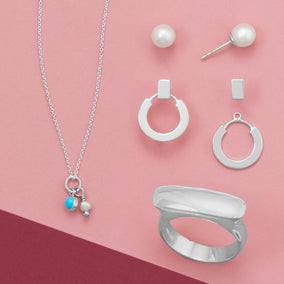 Pearl Girl! Sterling Silver Jewelry Set