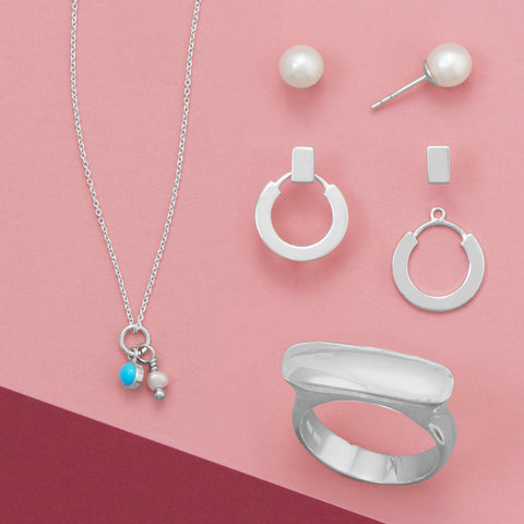 Pearl Girl! Sterling Silver Jewelry Set