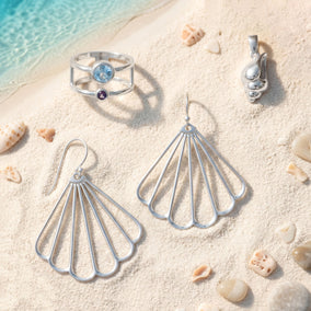 Seaside Shinin'! Polished Sterling Silver Jewelry Set