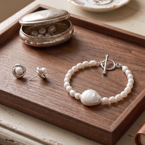 Pearl-fectly Polished! Rhodium Plated Jewelry Set