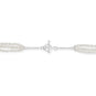 17" Three Strand Crinkly Cultured Freshwater Rice Pearl Toggle Necklace