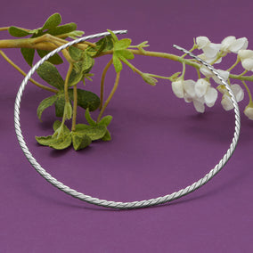 Handmade Twisted Round Open Back Collar