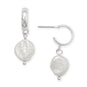 Silver Tone Cultured Freshwater Keshi Pearl Drop Fashion Earrings