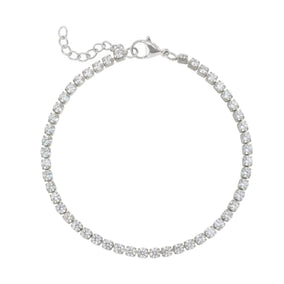 6.5" + 1" Stainless Steel CZ Tennis Bracelet